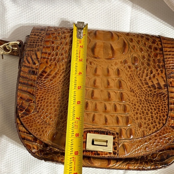 Brahmin Brown Crocodile Embossed Crossbody Bag - Picture 2 of 16